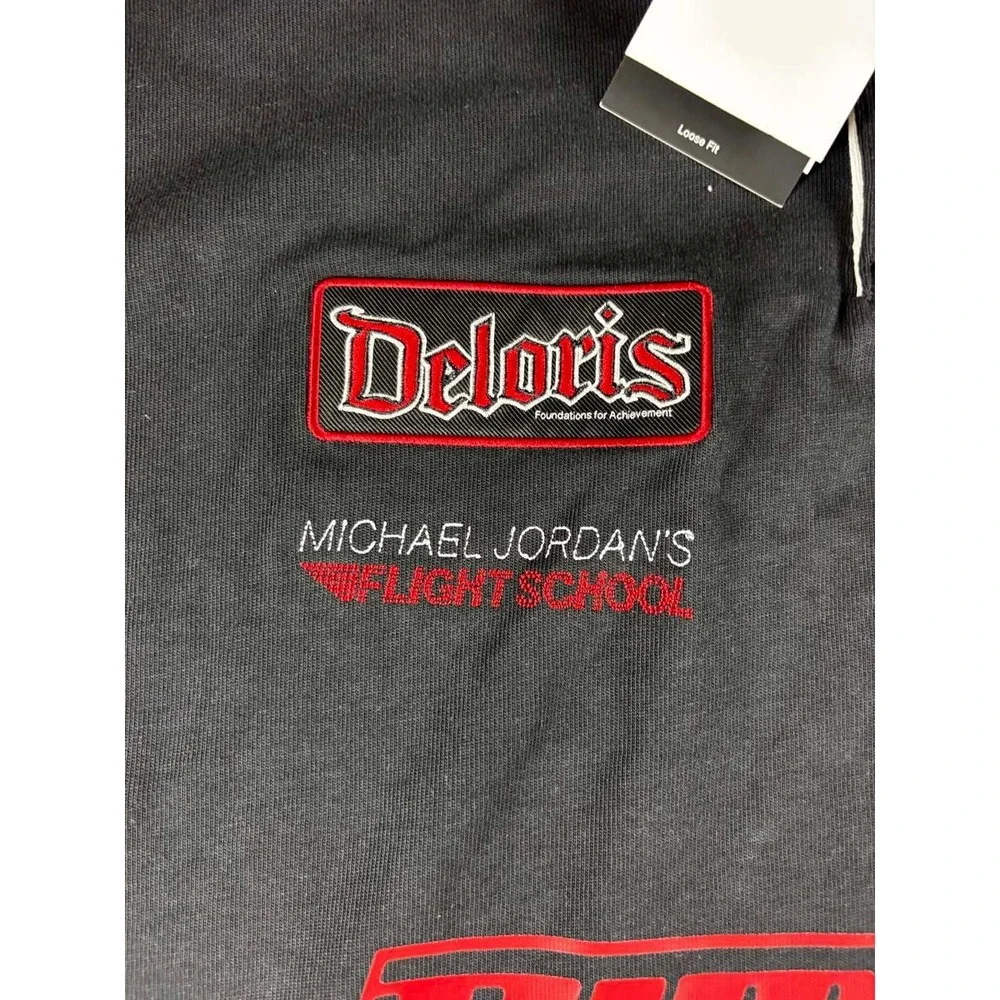 Jordan Flight School Rugby Shirt Mens XXL Black Long Sleeve HF9323-010 NWT